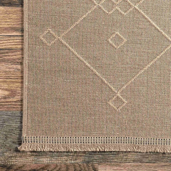 Aiyana Southwestern Fringe Jute Area Rug 8ft X 10ft